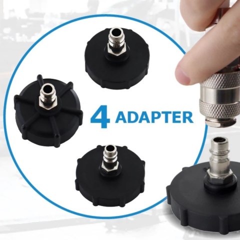 Zestaw do odpowietrzania hamulców 3L z pojemnikiem 1L i 4 adapterami