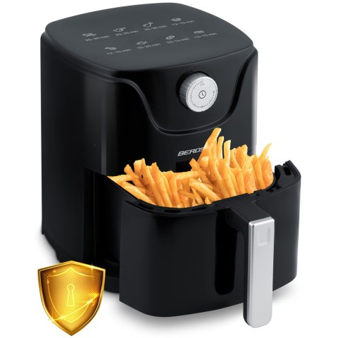 Frytkownica beztłuszczowa Air fryer Berdsen BD-654 czarna Frytkownica beztłuszczowa Air fryer Berdsen BD-654 czarna