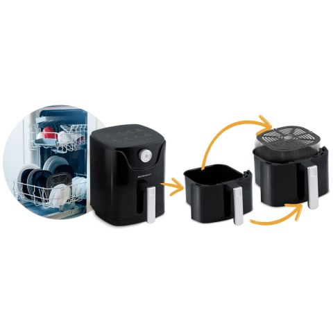 Frytkownica beztłuszczowa Air fryer Berdsen BD-654 czarna Frytkownica beztłuszczowa Air fryer Berdsen BD-654 czarna