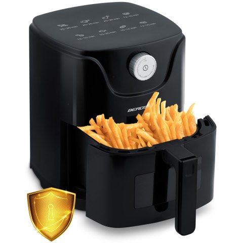 Frytkownica beztłuszczowa Air fryer Berdsen BD-654 czarna Frytkownica beztłuszczowa Air fryer Berdsen BD-654 czarna