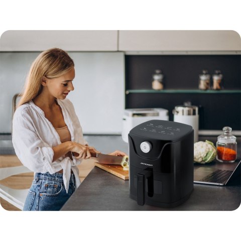 Frytkownica beztłuszczowa Air fryer Berdsen BD-654 czarna Frytkownica beztłuszczowa Air fryer Berdsen BD-654 czarna