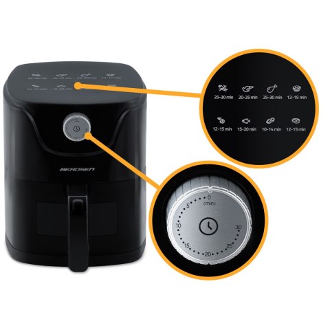 Frytkownica beztłuszczowa Air fryer Berdsen BD-654 czarna Frytkownica beztłuszczowa Air fryer Berdsen BD-654 czarna
