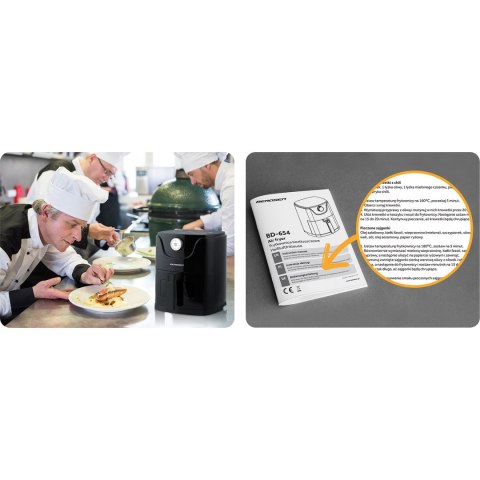 Frytkownica beztłuszczowa Air fryer Berdsen BD-654 czarna Frytkownica beztłuszczowa Air fryer Berdsen BD-654 czarna