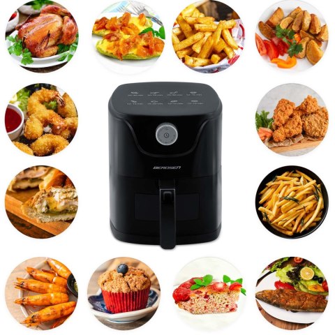 Frytkownica beztłuszczowa Air fryer Berdsen BD-654 czarna Frytkownica beztłuszczowa Air fryer Berdsen BD-654 czarna