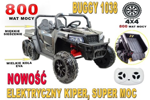 BUGGY 6 KOŁOWY DLA 2 DZIECI, ELEKTRYCZNA WYWROTKA, MIĘKKIE KOŁA, MIĘKKIE SIEDZENIE 800 WAT/XB1038