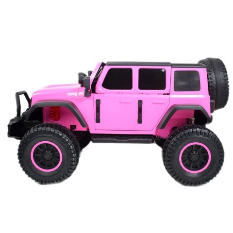 OLBRZYMI JEEP NA AKUMULATOR SPEED, SUPER RÓŻ, MIĘKKIE KOŁA, SIEDZENIE, APLIKACJA/DLS-X15A
