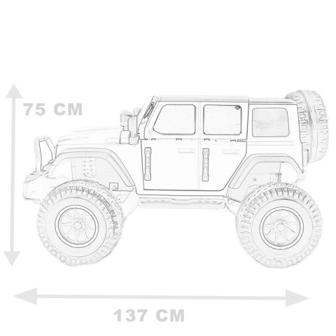 OLBRZYMI JEEP NA AKUMULATOR SPEED, SUPER RÓŻ, MIĘKKIE KOŁA, SIEDZENIE, APLIKACJA/DLS-X15A