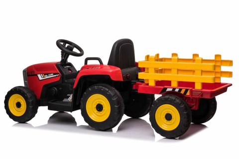 SUPER TRAKTOR BLOW - NA AKUMULATOR Z PRZYCZEPĄ, MIĘKKIE KOŁA, MIEKKIE SIEDZENIE, PILOT/XMX611