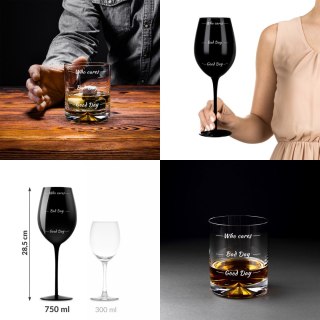 Etui dla Pary z kieliszkiem i szklanką na ślub