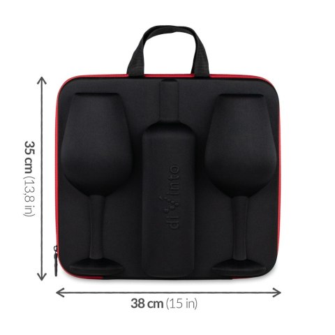 Etui na wino i 2 kieliszki xxl podróżne Who cares