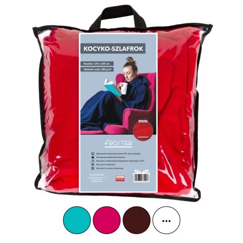 Kocyk Szlafrok Grafit koc z rękawami szary POLSKI