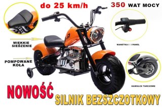 MOTOR CHOPPER "HELD", POMPOWANE KOŁA DO 25 KM/H, PODŚWIETLANY SILNIK/XB1058