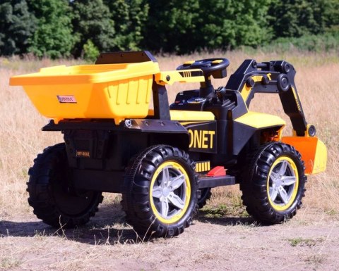 WIELKA KOPARKA+WYWROTKA NA AKUMULATOR, PEŁNA ELEKTRYKA, PILOT, FUNKCJA BUJANIA/YW1888