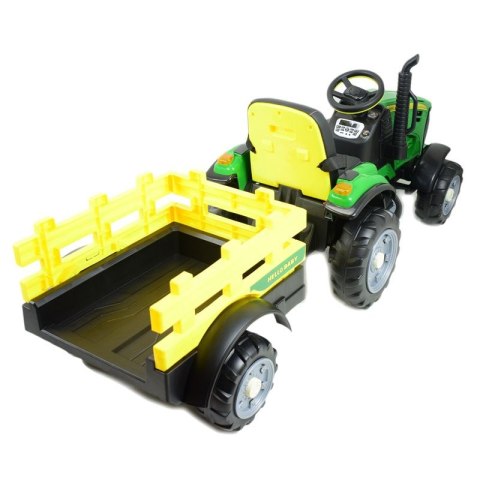 WIELKI TRAKTOR HALLO BABY Z PRZYCZEPĄ, PILOT, APLIKACJA/T990