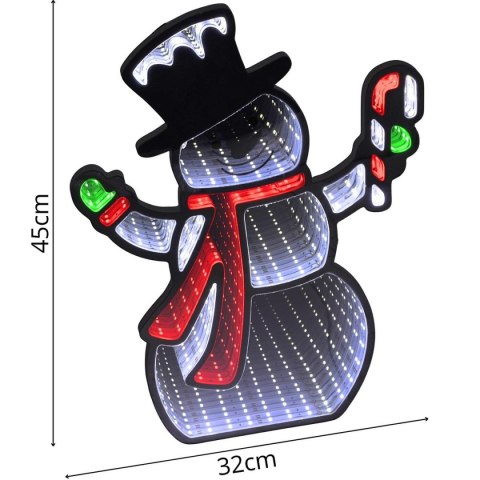 DEKORACJA LUSTRZANA Z DIODAMI LED EFEKT INFINITY MIRROR BAŁWAN