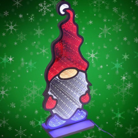 DEKORACJA LUSTRZANA Z DIODAMI LED EFEKT INFINITY MIRROR KRASNAL