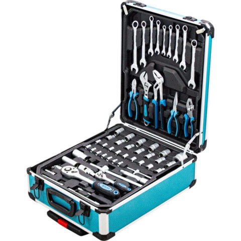 Zestaw narzędzi 1200 el walizka na kółkach crv grzechotki klucze