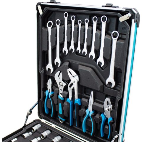 Zestaw narzędzi 1200 el walizka na kółkach crv grzechotki klucze