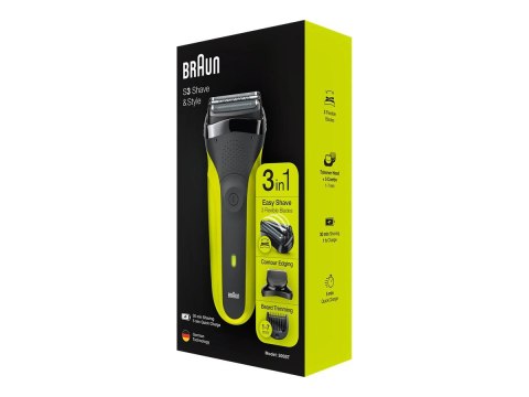 Braun | Shaver | 300BT Shave&Style | Operating time (max) 30 min | Black/Green