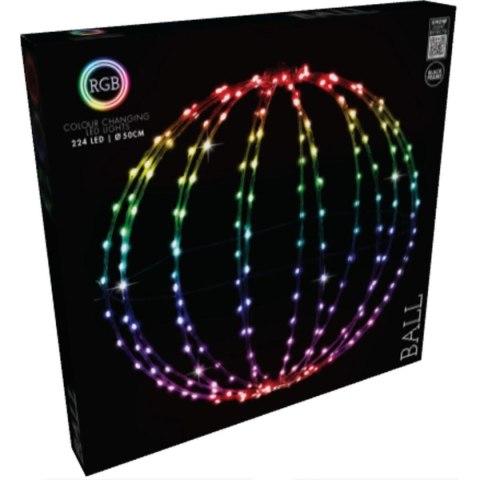 KULA DEKORACYJNA WISZĄCA 224LED RGB 50CM