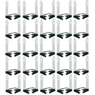 LAMPKI CHOINKOWE ŁAŃCUCH ŚWIETLNY ŚWIECZKI 50 LED CIEPŁY BIAŁY