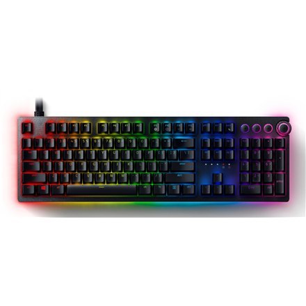 Razer | Huntsman V2 Optical Gaming Keyboard | Klawiatura dla graczy | Podświetlenie LED RGB | US | Przewodowa | Czarna | Klawiat