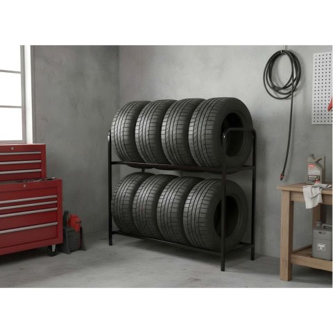 Regał stojak na opony koła metalowy półka na 8 opon Humberg HM-386