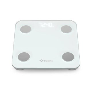 Waga diagnostyczna bluetooth TrueLife FitScale W1 BT biała kolorowy LCD 0,2 ~ 180 kg iOS, Android