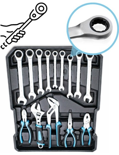 Zestaw Narzędzi BITUXX 1200 Elementów Walizka na Kółkach Warsztatowa