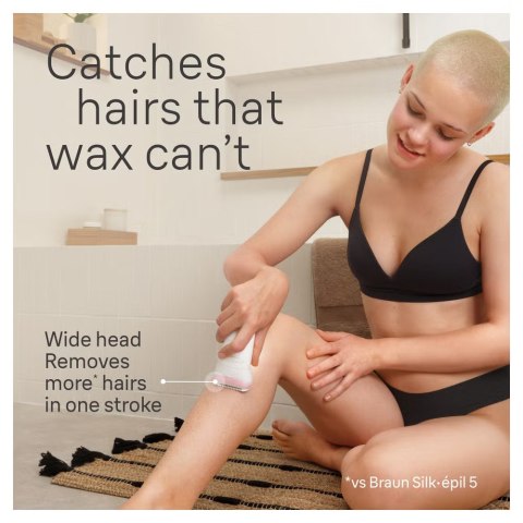 Epilator Braun Silk-épil 7 7-060 bezprzewodowy, mokry i suchy, 40 minut pracy, różowo-biały, idealny do delikatnego usuwania wło