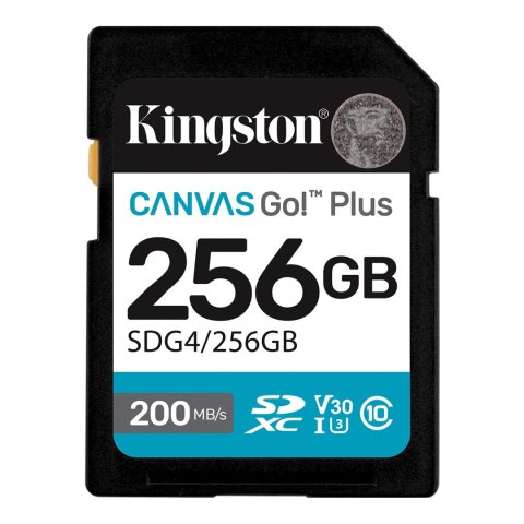 Kingston | Canvas Go! Plus | 256 GB | SD | Flash memory class Class 10, UHS-I, U3, V30