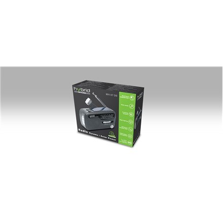 Muse | MH-07DS | Czarny | Zasilacz radiowy z dynamem i baterią słoneczną