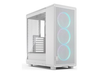Obudowa Fractal Design Epoch w białym kolorze z przezroczystym tintem RGB, ATX, bez zasilacza, elegancki i nowoczesny design dla