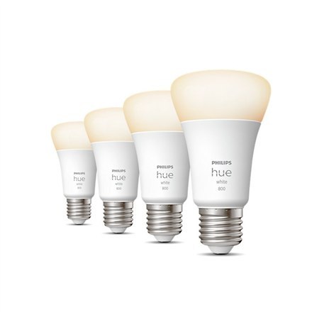 Philips Hue W 9W A60 E27 opakowanie 4 sztuki Philips Hue | Hue W 9W A60 E27, opakowanie 4 sztuki | E27 | 9 W | Ciepła biel 2700K