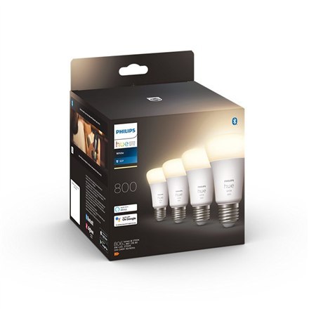 Philips Hue W 9W A60 E27 opakowanie 4 sztuki Philips Hue | Hue W 9W A60 E27, opakowanie 4 sztuki | E27 | 9 W | Ciepła biel 2700K