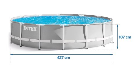 Basen ogrodowy stelażowy 427 x 107 cm 12w1 INTEX 26720GN