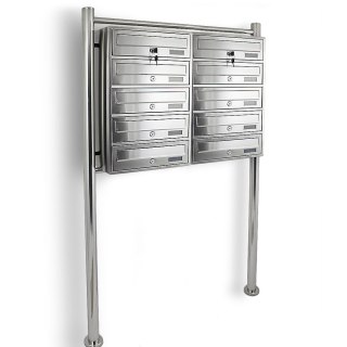 Skrzynka lokatorska 10 euro stal nierdzewna stojak zamek zewnętrzna