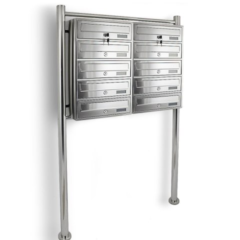 Skrzynka lokatorska 10 euro stal nierdzewna stojak zamek zewnętrzna