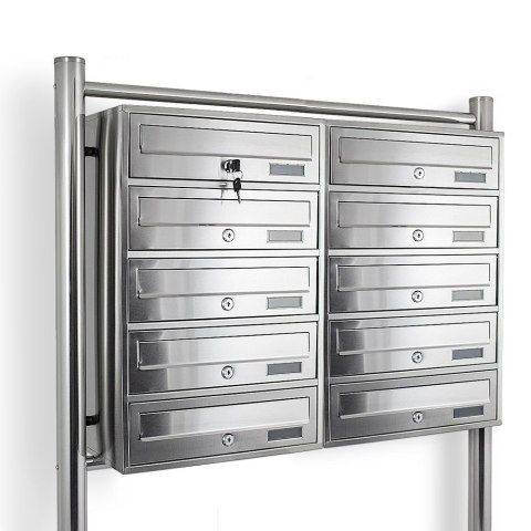 Skrzynka lokatorska 10 euro stal nierdzewna stojak zamek zewnętrzna