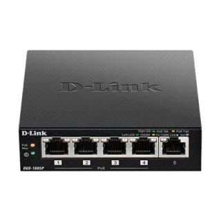 D-Link | Switch | DGS-1005P | Niezarządzany | Desktop | Porty 1 Gbps (RJ-45) w liczbie 5 | Porty PoE w liczbie 4 | Typ zasilania