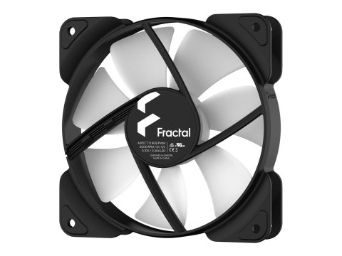 Fractal Design | Triple Pack | Aspect 12 RGB PWM | Black | Case fan
