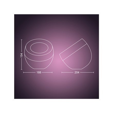 Przenośna lampa Philips Hue Iris, srebrna edycja specjalna Philips Hue | Przenośna lampa Hue Iris, srebrna edycja specjalna | Ah