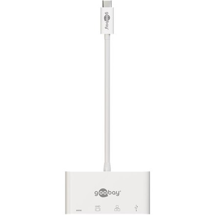 Goobay | Adapter wieloportowy USB-C (HDMI + Ethernet, PD) | 62105