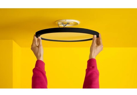 WiZ Smart WiFi SuperSlim Ceiling 32W 545mm RGBW, Black Wizarding World