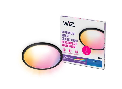 WiZ Smart WiFi SuperSlim Ceiling 32W 545mm RGBW, Black Wizarding World