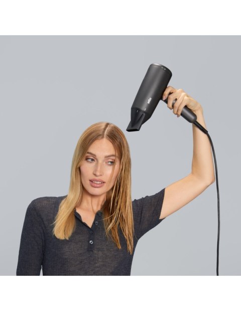 Braun | Hair dryer | BRHD425E | 2100 W | Number of temperature settings 3 | Ionic function | Diffuser nozzle | Black