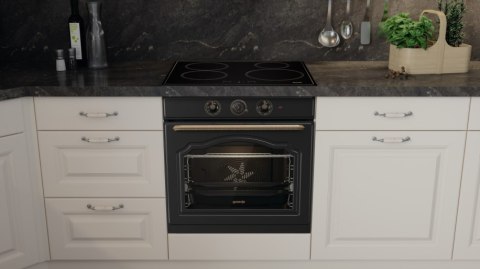 Gorenje Oven | BOS67372CLB | 77 L | Electric | AquaClean | Mechanical control | Steam function | Height 59.5 cm | Width 59.5 cm 