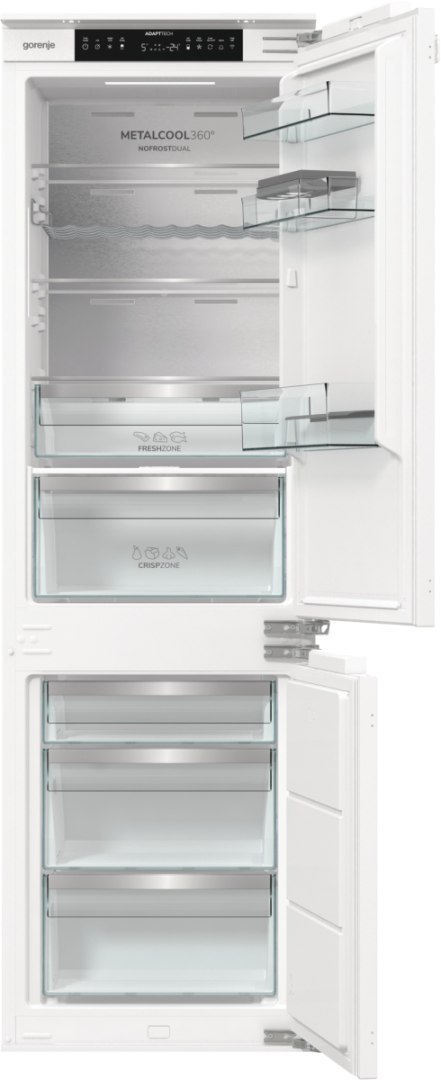 Gorenje Refrigerator | NRKI517E82WF | Energy efficiency class E | Built-in | Combi | Height 177.2 cm | No Frost system | Fridge 