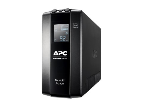 Schneider Electric APC Back-UPS Pro, Tower, 6x IEC C13 outlets, AVR, LCD, user-replaceable battery | BR900MI | 900 VA | 540 W | 