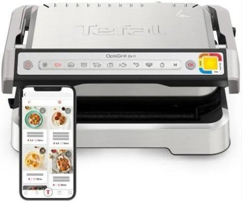 TEFAL | Optigrill 2w1 Grill elektryczny | GC772D30 | Grill elektryczny | 2100 W | Inox